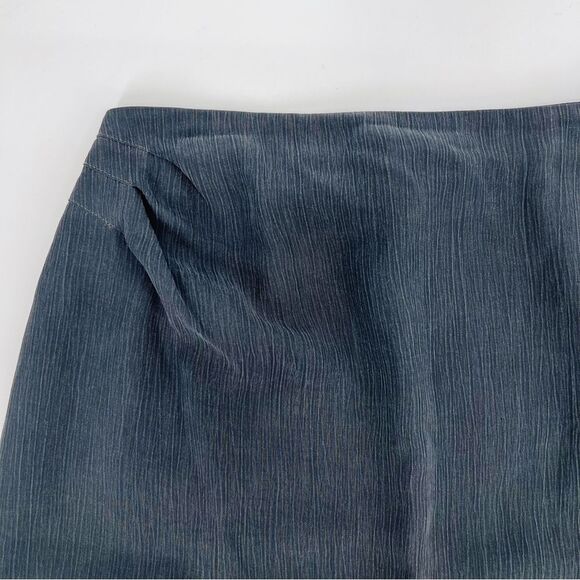 Vintage Giorgio Armani Gray Pencil Skirt Pin Tuck Detail Sz 4 - Picture 4 of 10